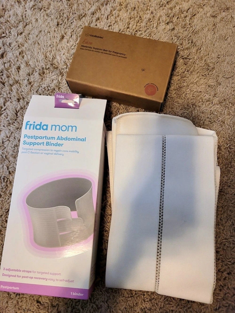 Frida Mom Postpartum Abdominal Support Binder White